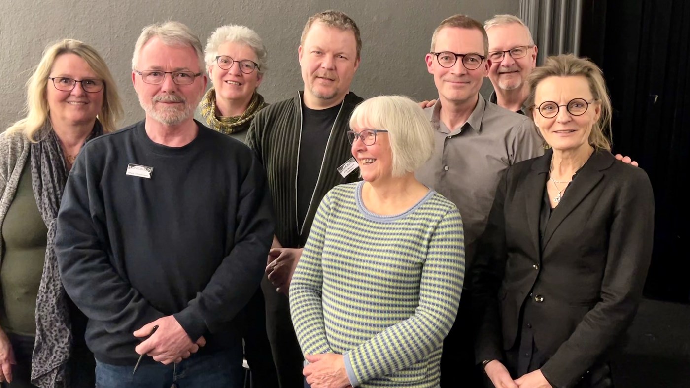 Fra venstre: Gitte, Aksel, Kirsten, Brian, Ulla, Ole, Jan og Ellen.